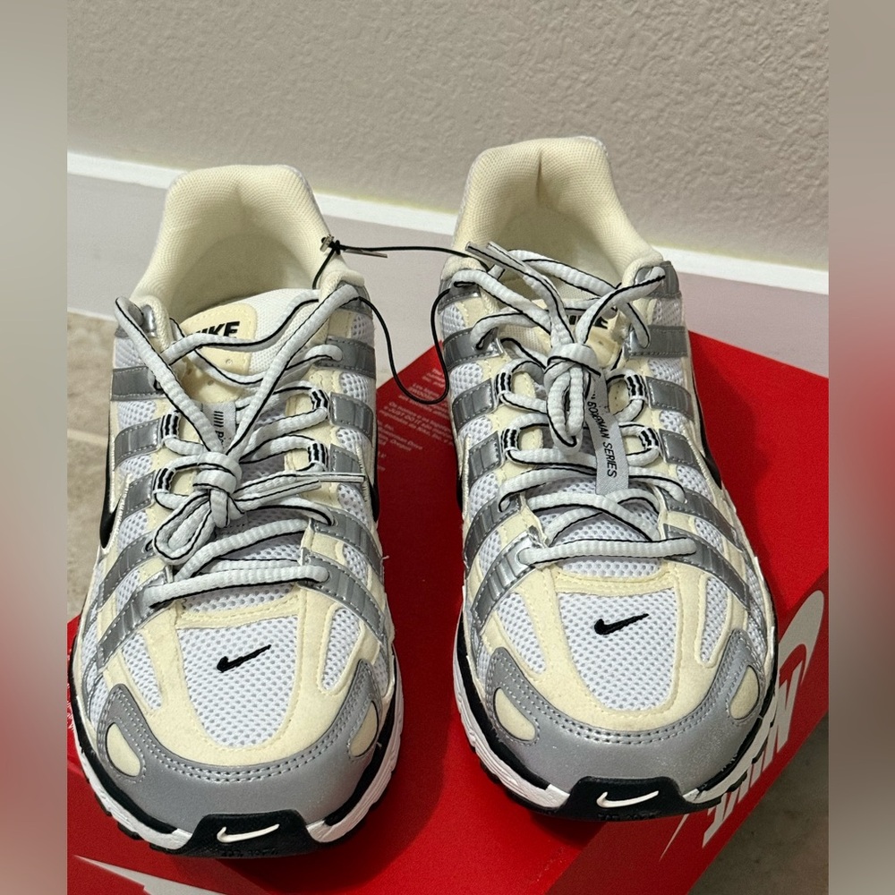 Nike Women's P-6000 Casual Sneakers In Coconut Milk/Black Color (Size W9.5/M8).